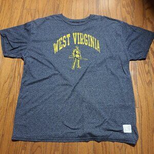 Original Retro Brand West Virginia Mountaineers Navy Blue Mock Twist S